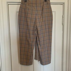 a new day Plaid Ankle Pants in Tan and Blue
